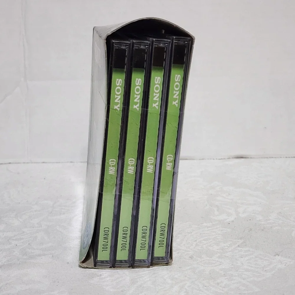 New Sony CD - RW 4 Blank Discs 700MB 80Min Rewritable 5CDRW700L‎